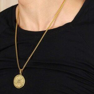 ROCAWEAR LORD'S PRAYER UNISEX STAINLESS STEEL PENDANT 26"NECKLACE
